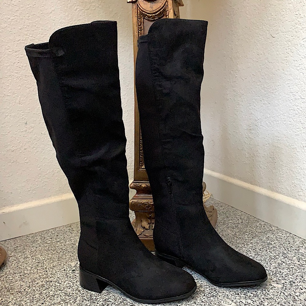 Tall Wide Calf Black Boots